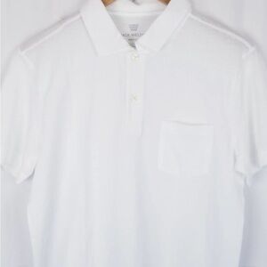 Mack Weldon Men's White Vesper Polo Short Sleeve Mesh Shirt Size M $78 MSRP